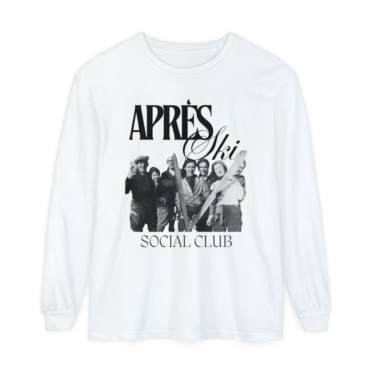 Unisex Apres Ski Social Club Garment-dyed Long Sleeve T-Shirt